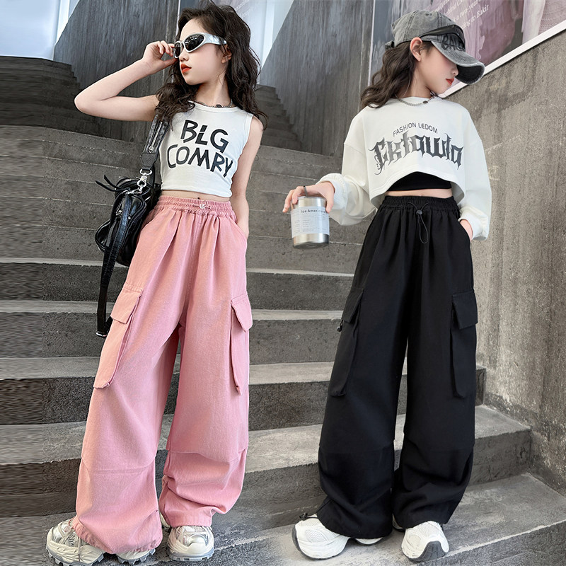 女童爵士舞服2026新款韩版长袖儿童运动街舞服宽松时尚炸街走秀服,淘宝优惠券,粉丝福利购,淘宝优惠卷