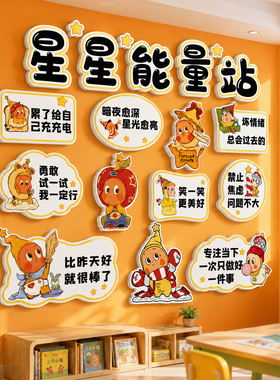 幼儿园托管班磁吸环创文化墙贴