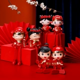 Он юанси пай свадебный подарок кукла Новая свадебная свадьба свадебная свадебная кровать кровать давление на давление в кровать