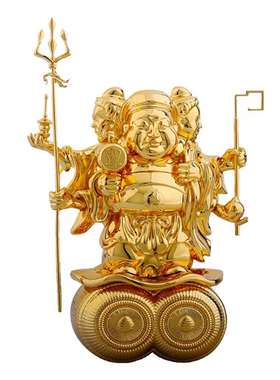 原装正品李居明九运吉祥物大黑天三面财神摆件客厅办公书房装饰