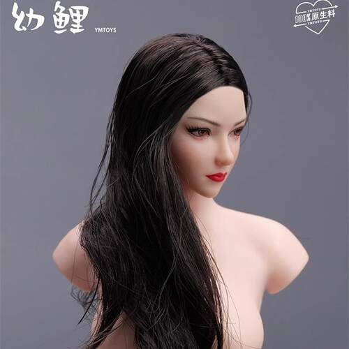 预售定金 YMTOYS 1/6 可动眼女头雕 幼鲤 YMT104适配PH包胶女素体 - 图2