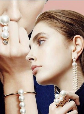 欧美风水钻多层开口戒指个性定制