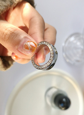 韩国开口戒指不规则韩版锆石