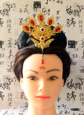 宫廷贵妃发髻敦煌飞天假发包古风头发套汉服古装发冠发包玉瑶发髻