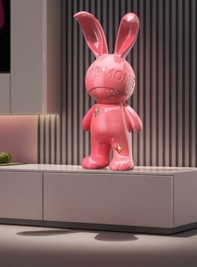 招财兔轻奢简约客厅玄关摆件