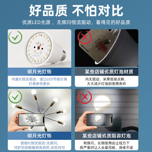 led灯泡e14小螺口螺纹超亮家用e27节能灯白光5w7W吊灯照明球泡灯 - 图0