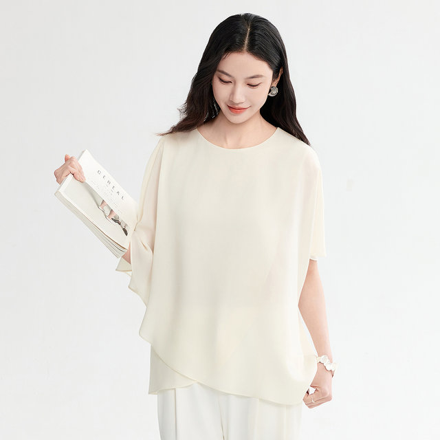 ເສື້ອຢືດ chiffon sleeve ruffle Fenidi