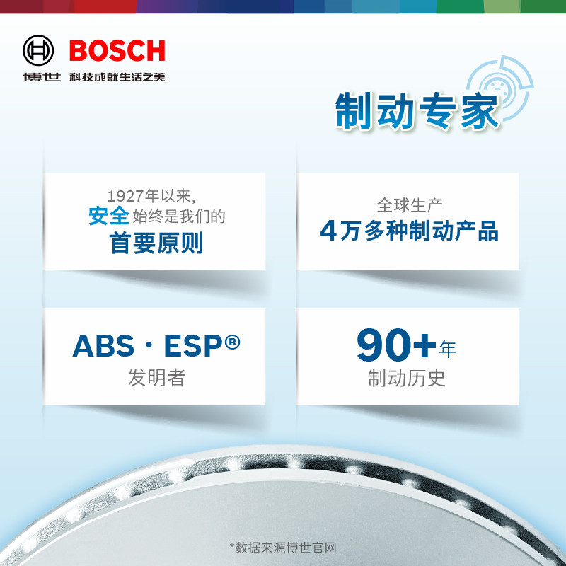 博世刹车盘适配奥迪05-11款A6L 2.0T 2.4 2.8 3.0L后刹车盘二片装_虎窝淘