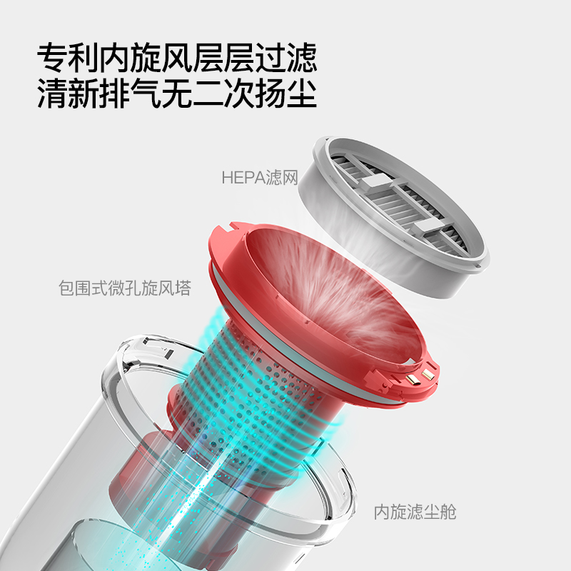 德尔玛旗舰店德尔玛无线吸尘器家用手持式超静音小型强力大功率吸小米粒大吸力3