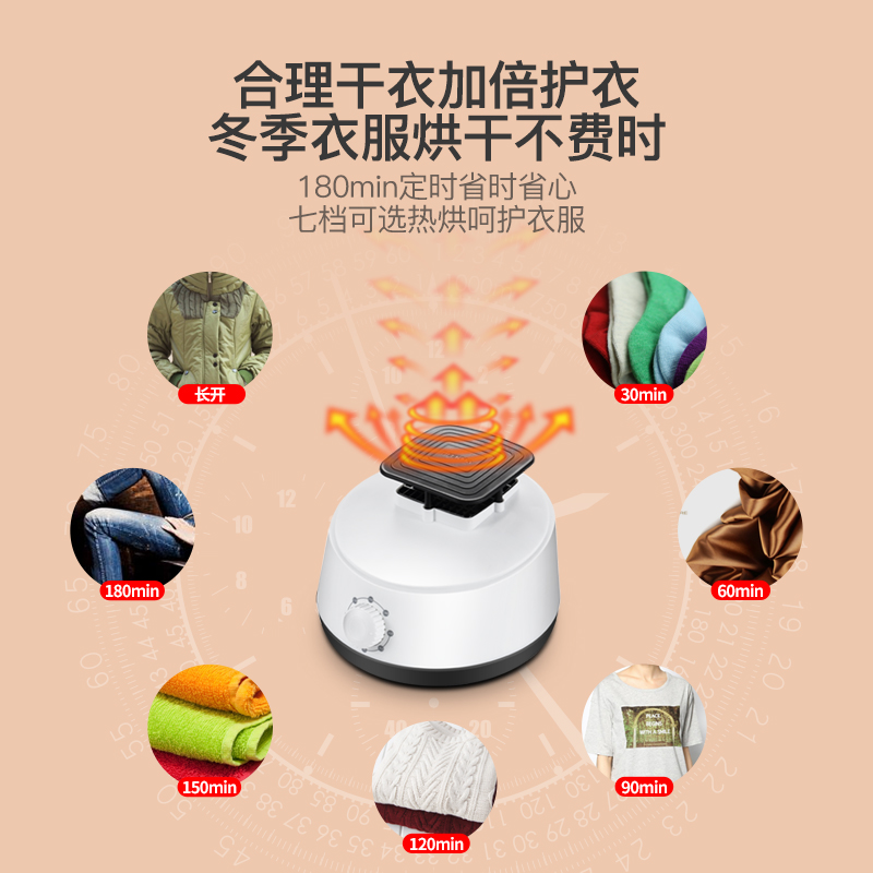 德尔玛旗舰店德尔玛干衣机家用烘干机速干衣小型烘衣机婴儿衣服风干器烘干柜1