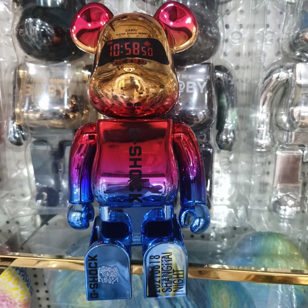 卡西欧积木熊暴力熊bearbrick 400%上海之夜 玩具公仔潮流摆件 - 图2