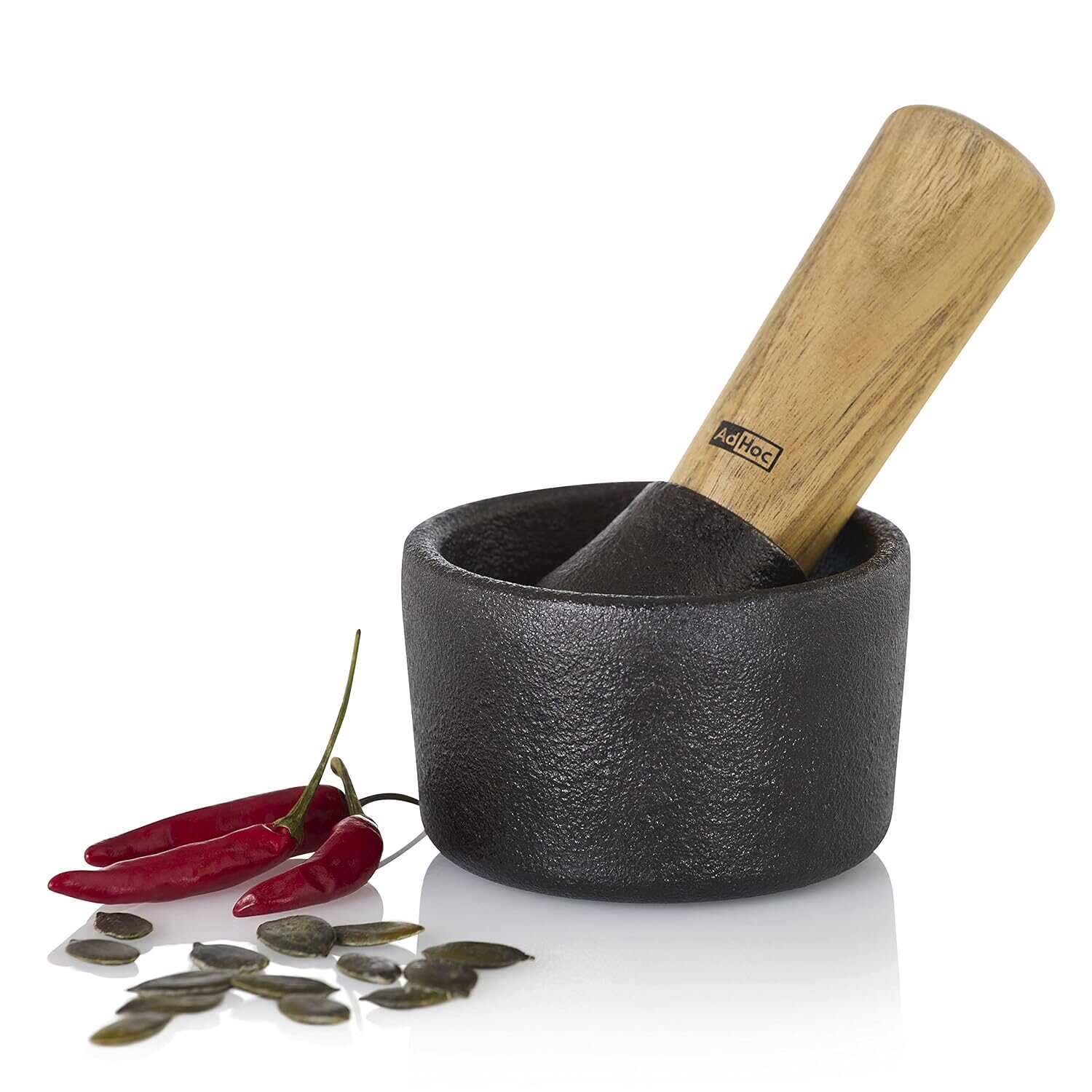 德国进口Adhoc捣蒜器实木家用厨房手动香料研磨器石臼辅食工具 - 图0