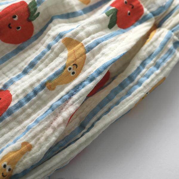 条纹卡通睡衣女学生水洗纯棉纱日系翻领长袖长裤春夏薄家居睡眠服,淘宝优惠券,粉丝福利购,淘宝优惠卷