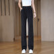 2026 Summer Thin Ice Silk Narrow Wide Leg Pants Fashionable Soft High Waist Slimming Loose Draping Versatile Straight Leg Pants