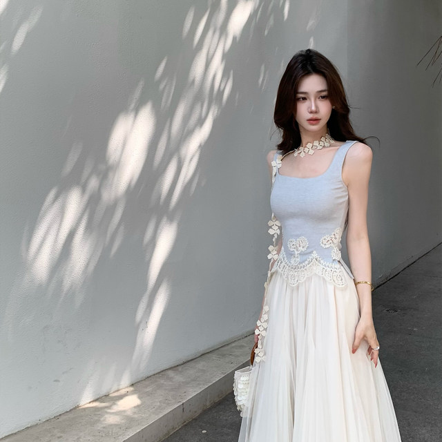 Li Lace Spliced Knitted Suspender ຂອງ Muzi Li