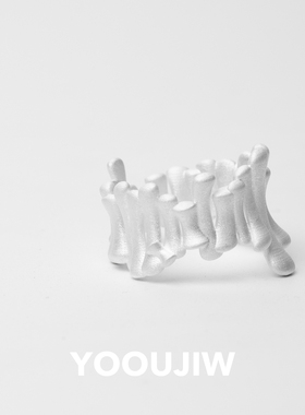 《游鱼》YOOUJIW由己当代艺术简约银饰戒指原创哲理小众设计师款