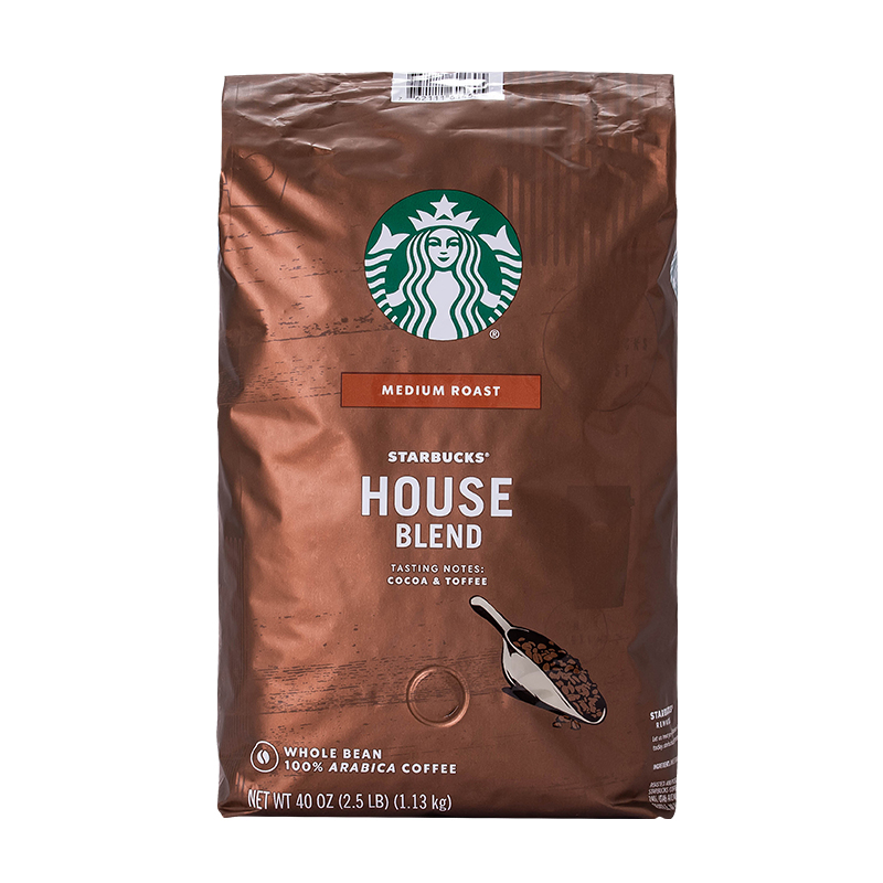 美国starbucks招牌星巴克黑咖啡豆House中度烘焙1.13kg山姆COSTCO-图3