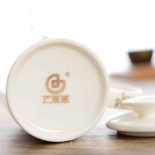 十二生肖陶瓷杯子创意带勺盖金手柄时尚马克杯情侣杯茶杯过滤水杯 - 图3