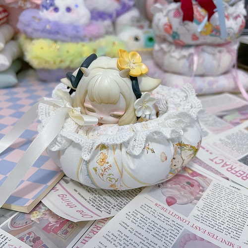 卡通可爱创意少女心手作迷你南瓜杯垫娃窝纯棉小垫子拍摄娃用道具 - 图1