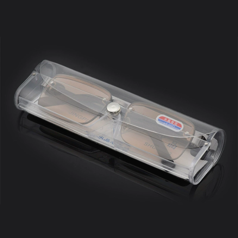 透明塑料眼镜盒PVP近视镜盒轻巧便携收纳盒老花镜盒时尚男女镜盒 - 图0