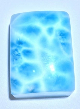 天然海纹石拉利玛针钠钙石吊坠