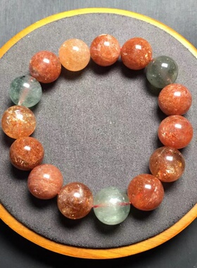 阿鲁沙手链天然水晶金太阳小众