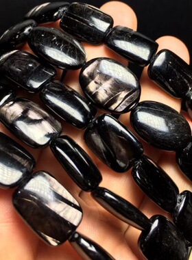 金运石顽火辉石Enstatite黑银线