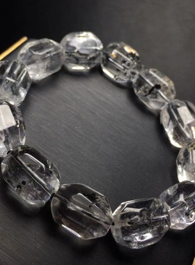 闪灵钻手链天然水晶赫尔基蒙黑油