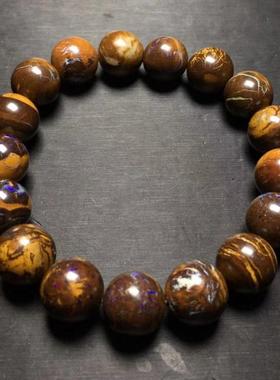 铁欧泊铁澳宝蛋白石手串黑欧泊