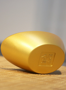 黄铜招财实心元宝摆件