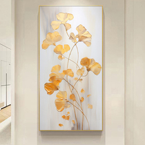 Ginkgo Leaf Hand-painted Abstract Oil Painting Cream Wind Creamy painting Xuanguan decoration painting Advanced sense hanging painting Living room Landing Painting