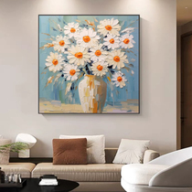 Modern florist hand-painted square three-dimensional decoration painting Xuanguan hanging paintings Original finished product fresco restaurant Propylene Oil Painting