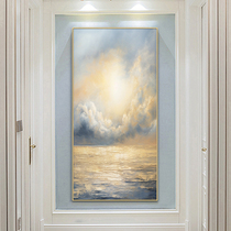 Creepigraphic hand-painted oil painting Modern minimalist light extravaganza Extravaganza Decorative vertical version of the Veranda Veranda veranda End of the aisle hanging