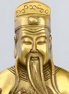 火德星君黄铜像家用工艺品摆件