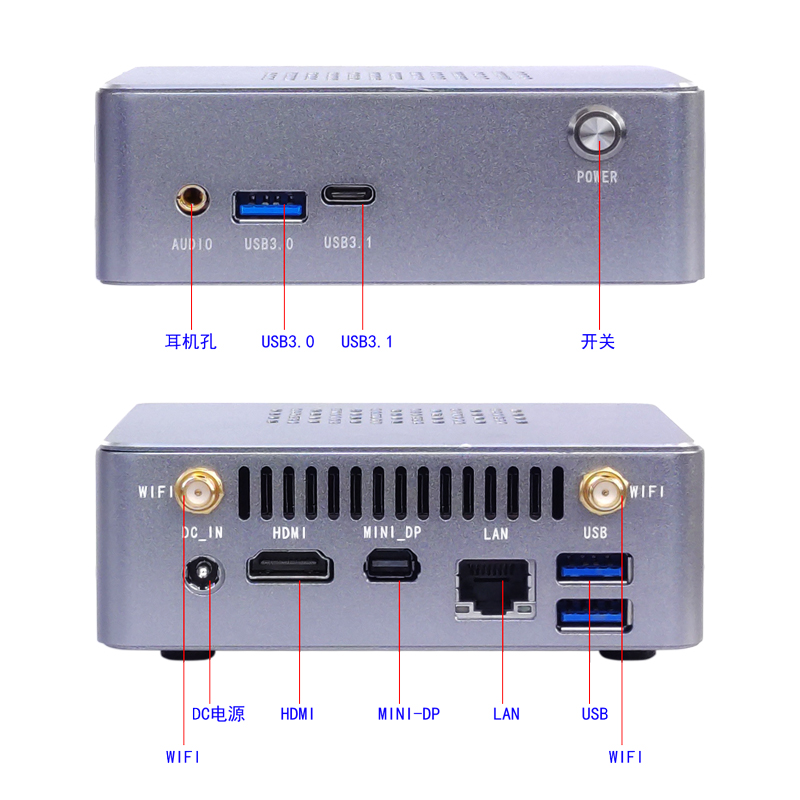 ELSKY NUC主机迷你工控工业电脑主机12X12迷你小主机 - 图2