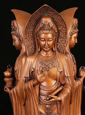 三面观音四面菩萨佛像客厅