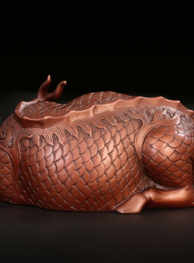 紫铜异兽貔貅书房工艺风水摆件