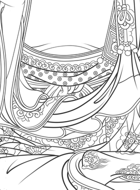 高清毗卢遮那佛白描底稿工笔画佛像菩萨线稿勾线线描实物纸质打印