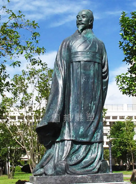 玻璃钢仿铜下棋人物雕塑 户外公园园林广场摆放民俗小品对弈人物