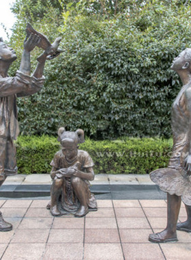 玻璃钢弹琴人物 铸铜古代琴棋书画传统民俗古代人物摆放景观雕塑