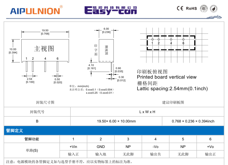 NW1-24S12B兼容IB2412LS-1W DC-DC电源模块1W输入24V输出12V 83mA - 图2