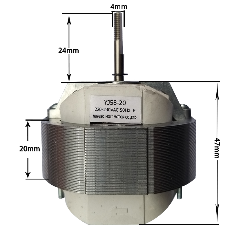 YJ58-12/16/20罩极异步电动机线圈220v热暖风机灭蚊灯排风换气扇 - 图2
