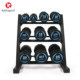 Kilograms of commercial rubber-coated fixed-value fitness equipment