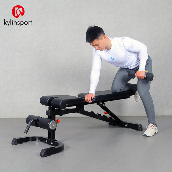 Multifunctional commercial bench press bench Little Flying Bird dumbbell bench household abdominal muscle board fitness equipment sit-ups fitness chair