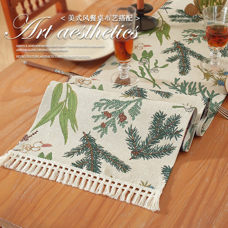 美式桌旗仿棉麻斗柜盖巾高级感复古长条巾盖布田园风台布新款餐垫,淘宝优惠券,粉丝福利购,淘宝优惠卷