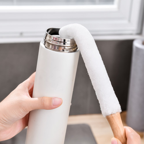 日式杯刷死角清洁神器家用厨房多功能长柄软毛杯刷保温杯奶瓶刷子 - 图0