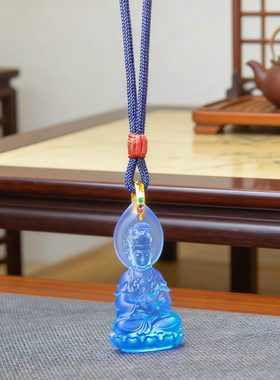 古法琉璃新款妈祖立体佛吊坠项链