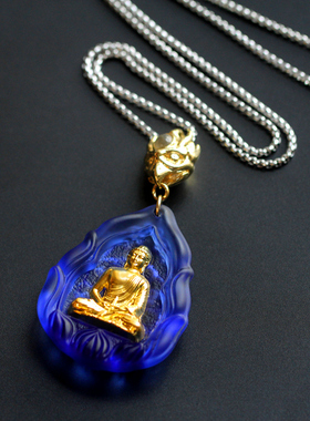 药师佛古法男女琉璃项链