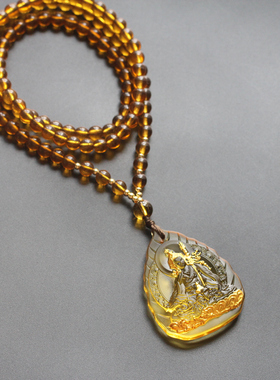 结缘古法琉璃吊坠通用莲花生大士