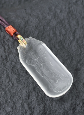 古法琉璃男女士善财童子吊坠